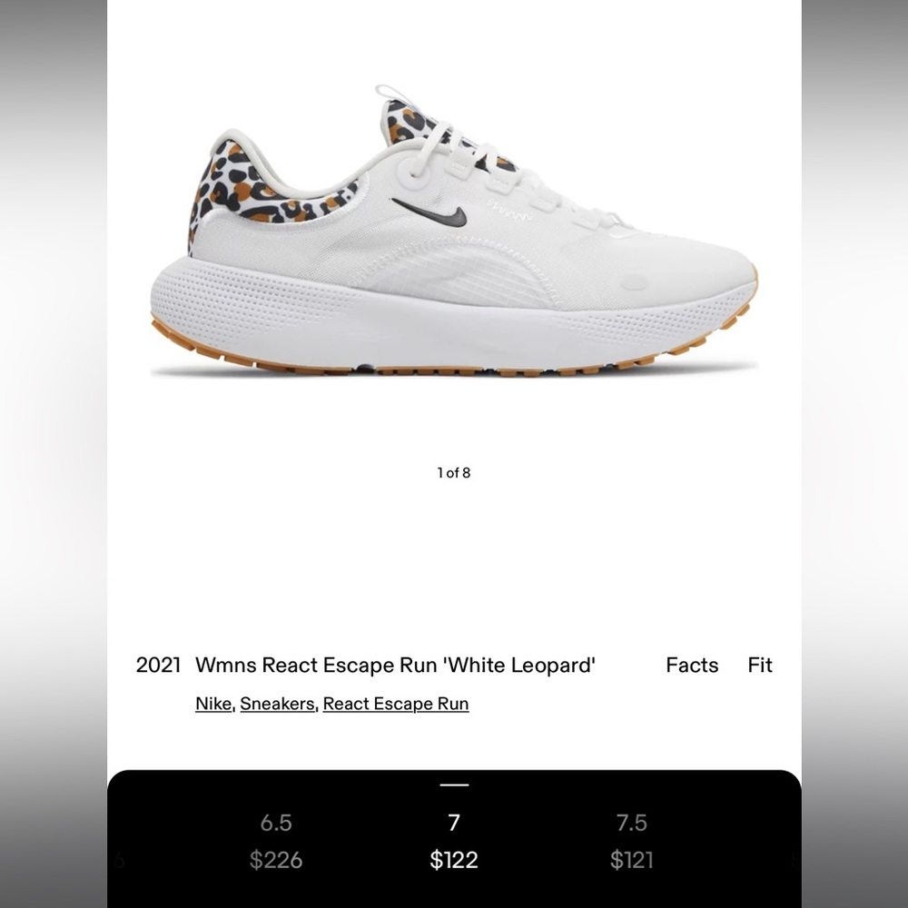 Nike React Escape Run 'White Leopard
